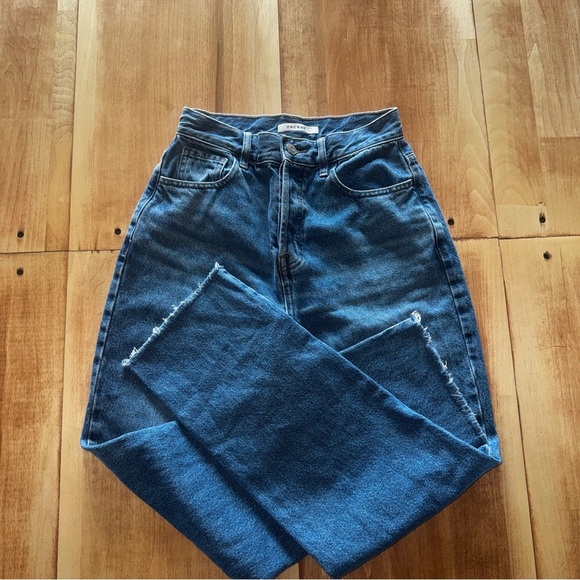 PacSun Dark Blue High Rise Straight Leg Jeans - Picture 1 of 4